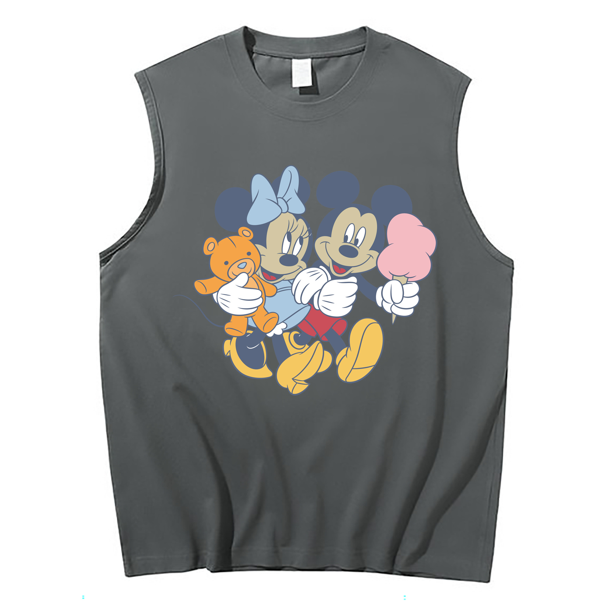 ミッキーマウス Mickey Mouse コットン100％タンクトップ（フロントプリント）